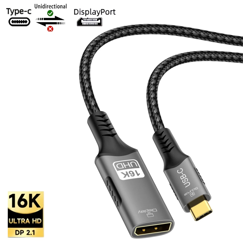 Pc Gaming Gigabyte - 16K Tip C - DisplayPort Kablosu