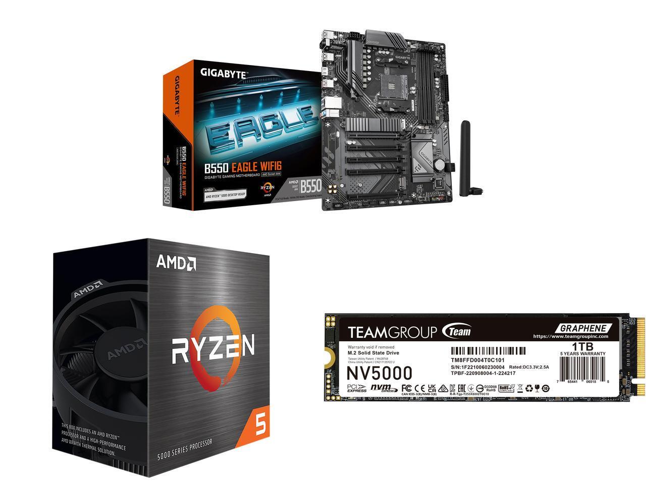 Pc Gaming Gigabyte - GIGABYTE B550 EAGLE WIFI6 Anakart, AMD