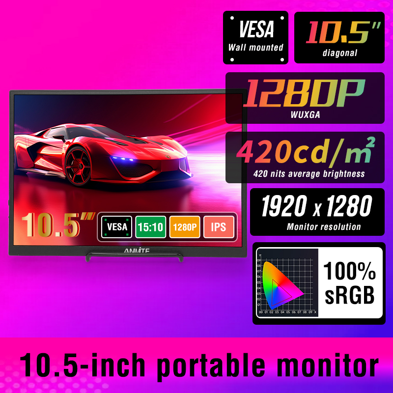 Pc Gaming Gigabyte - Anmite 10.5 Inç Taşınabilir Monitör 1280