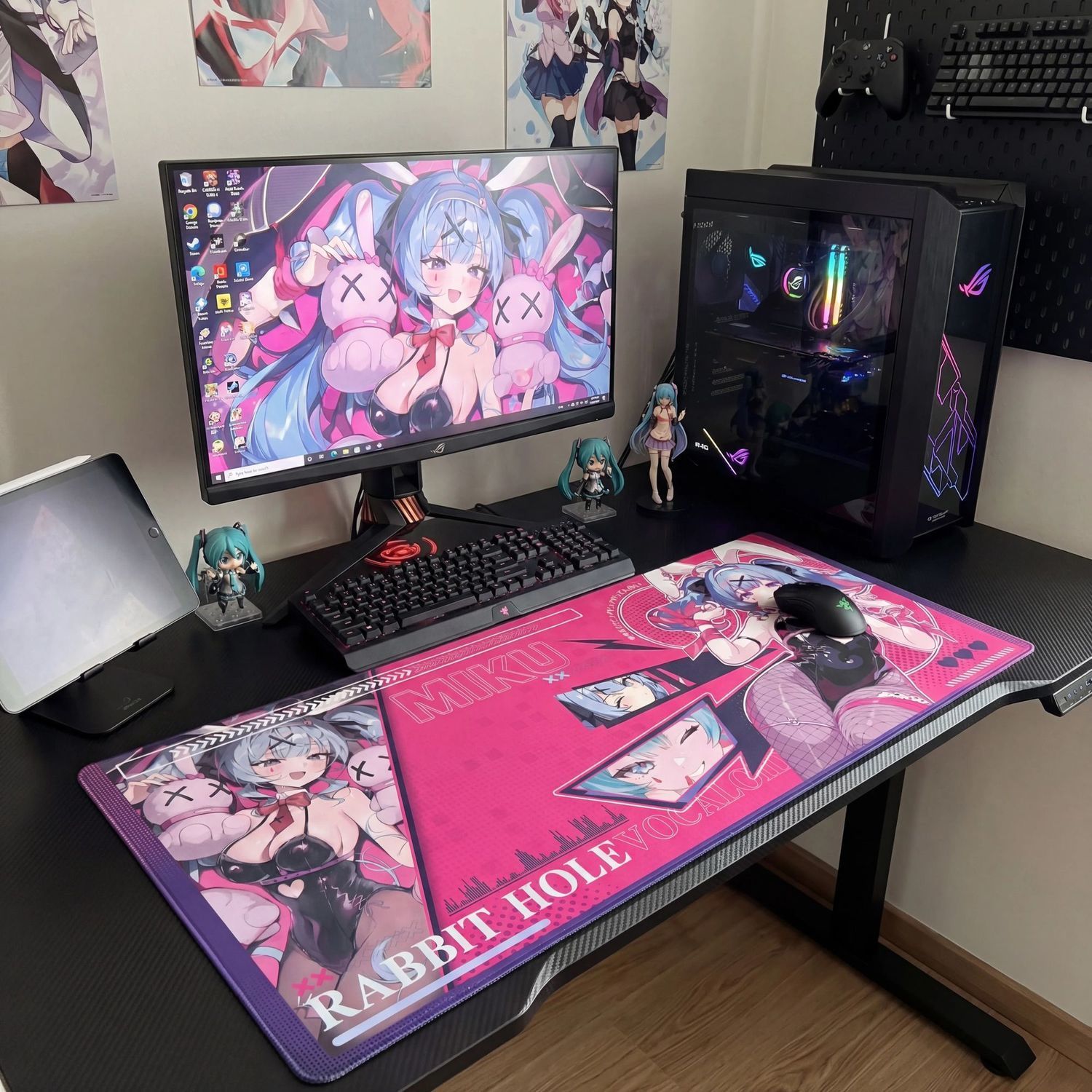 Pc Gaming Hatsune Miku - Hatsune Miku Tavşan Deliği Ekstra Büyük