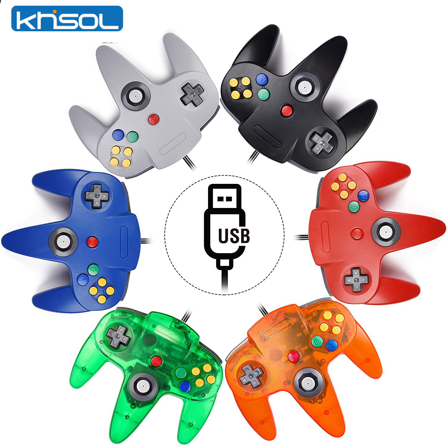 Pc Gaming Emulator - N64 Denetleyici Klasik USB Kablolu Uzaktan