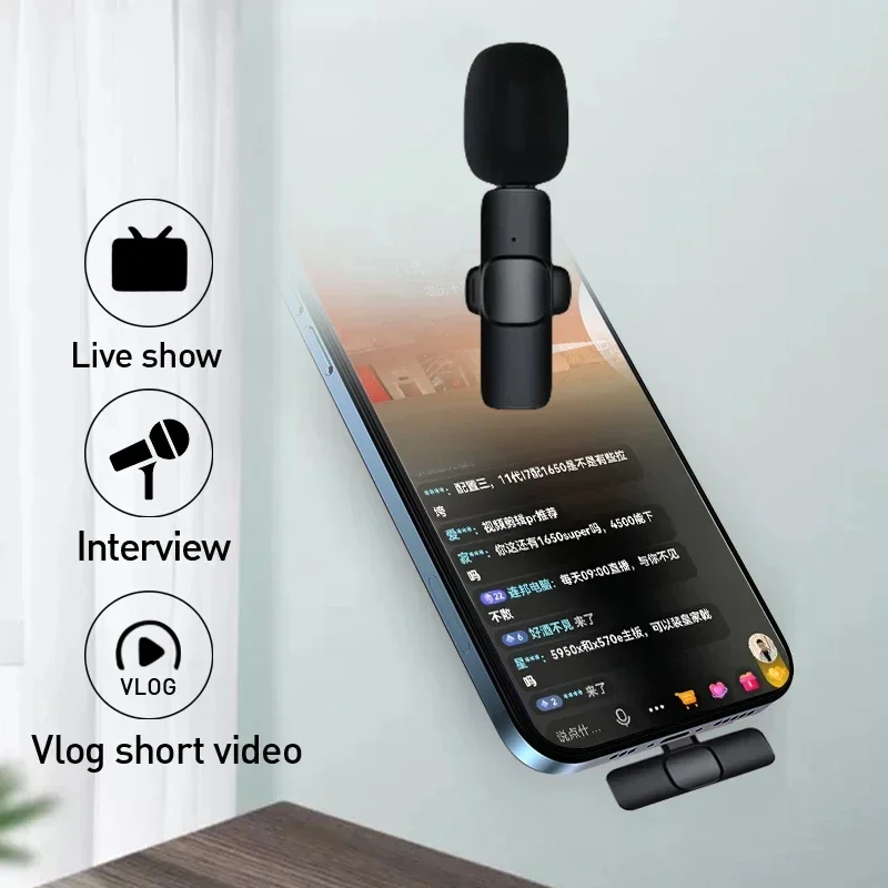 Gaming Microphone - Kablosuz Yaka Mikrofonu 2.4G Mini MikrofonTaşınabilir