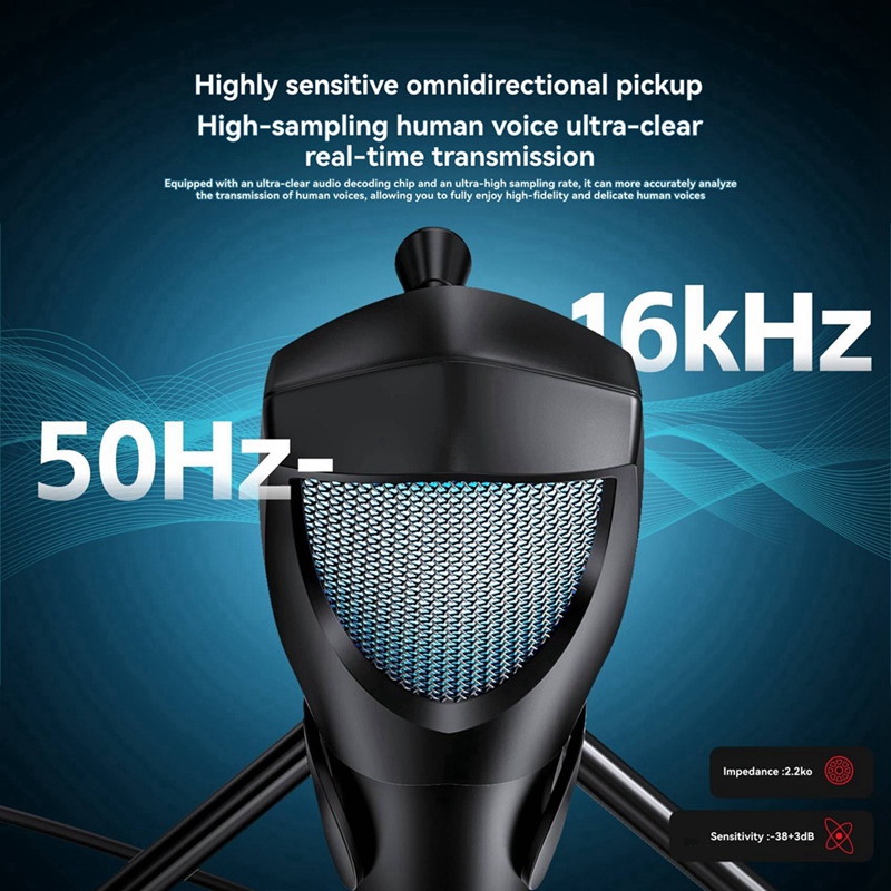 Gaming Microphone - Oyun Mikrofonu Profesyonel Masaüstü USB Kondenser