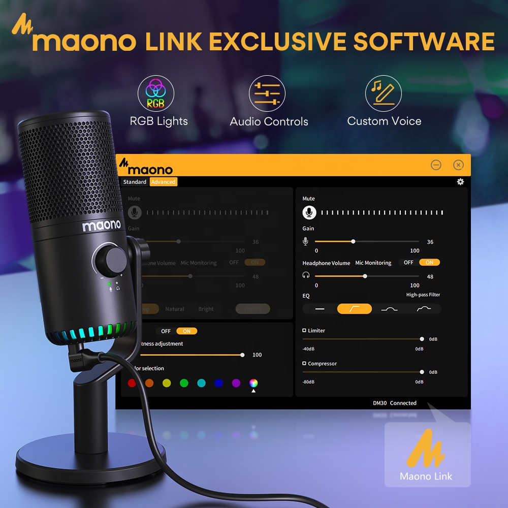 MAONO PC Programlanabilir RGB  - Gaming Microphone incelemesi ve fiyatı