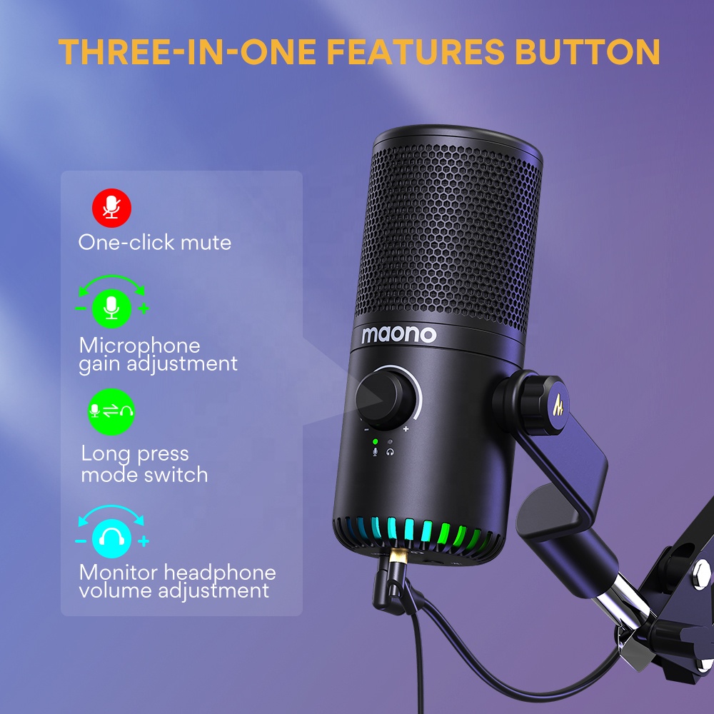MAONO PC Programlanabilir RGB  - Gaming Microphone incelemesi ve fiyatı