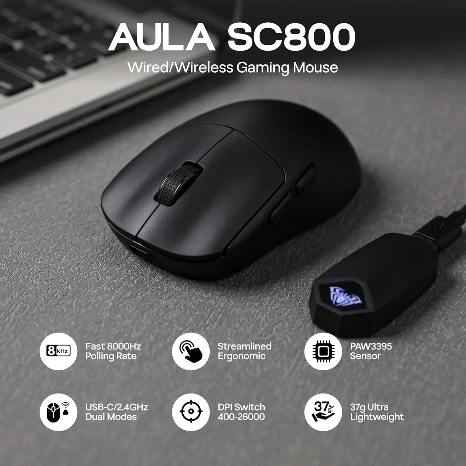 AULA SC800 Oyun Faresi USB-C K - Pc Gaming Gigabyte incelemesi ve fiyatı