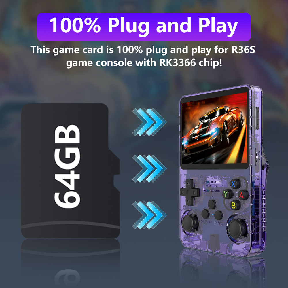 R36S Oyun Konsolu için 64GB Oy - Pc Gaming Emulator incelemesi ve fiyatı